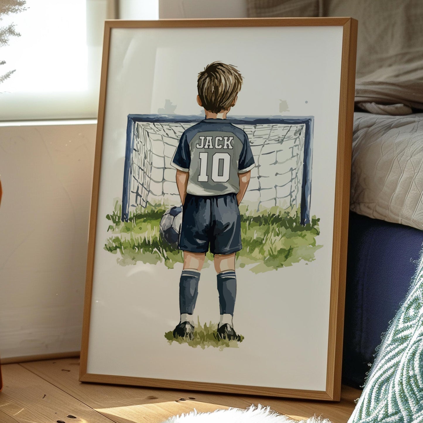 Personalised Football Wall Art For Boys