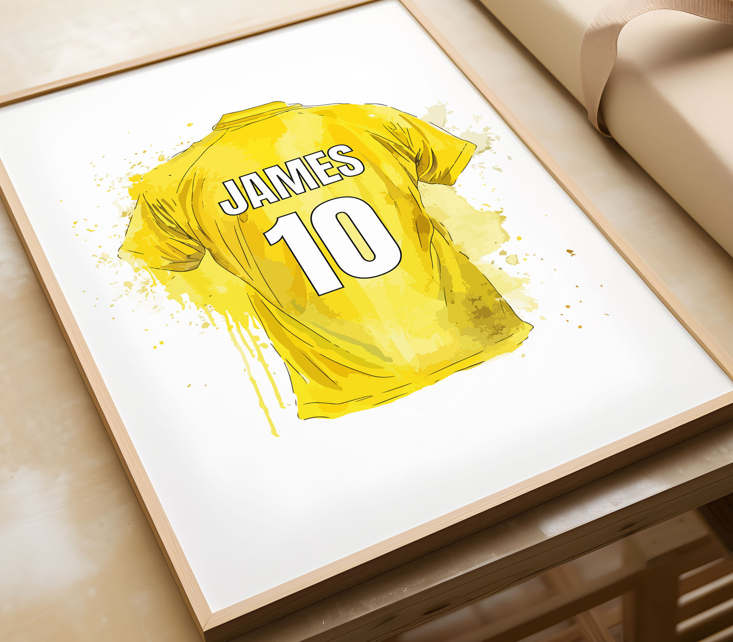 Football Prints, Boys Prints, Boys Bedroom Prints Boys Room Decor, Personalised Football Prints, Yellow Football Prints, Soccer Print Decor
