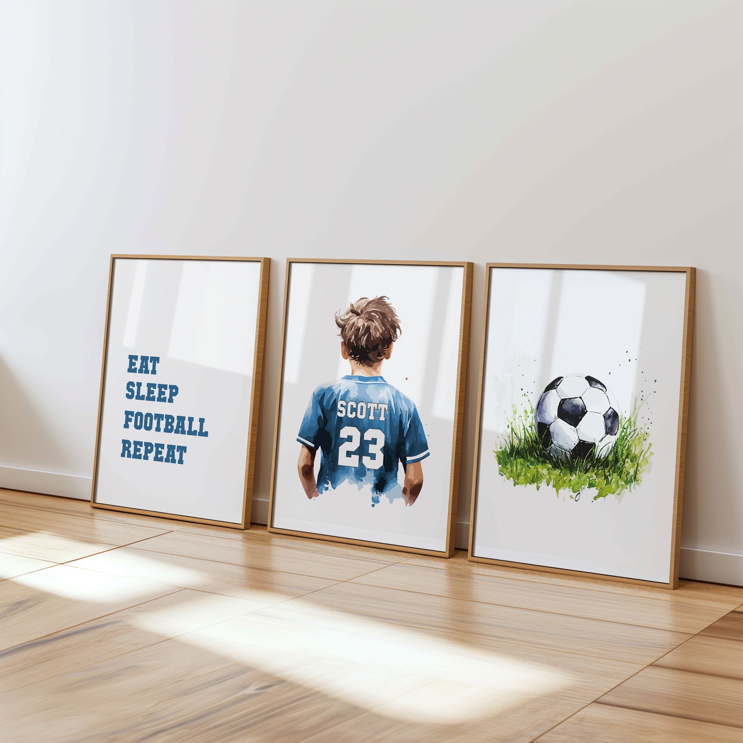 Personalised Football Prints For Boys Bedroom