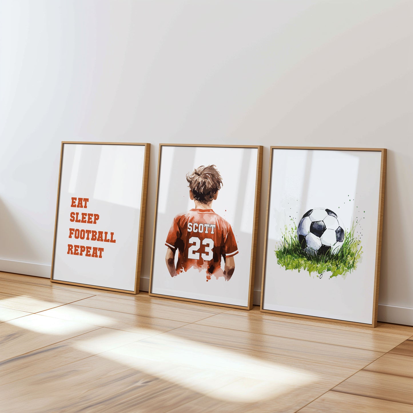 Personalised Football Prints For Boys Bedroom