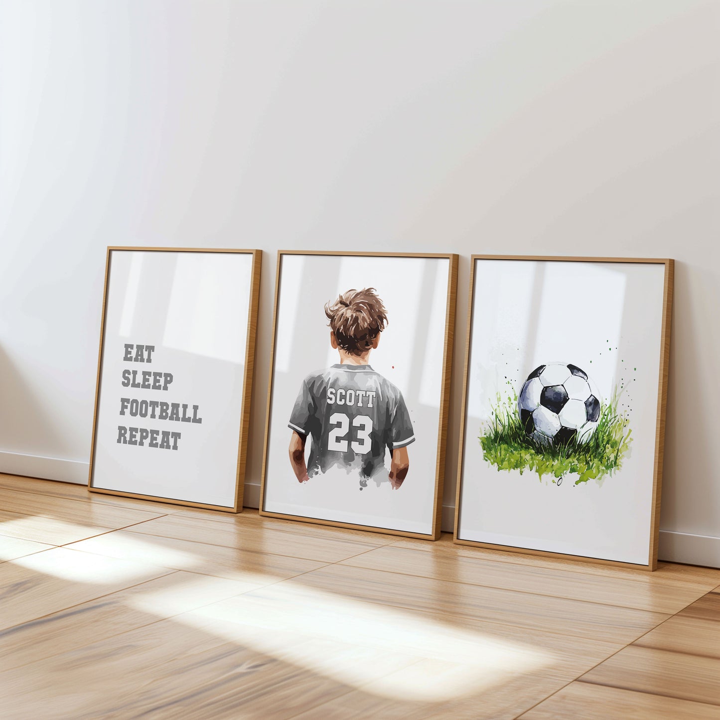 Personalised Football Prints For Boys Bedroom