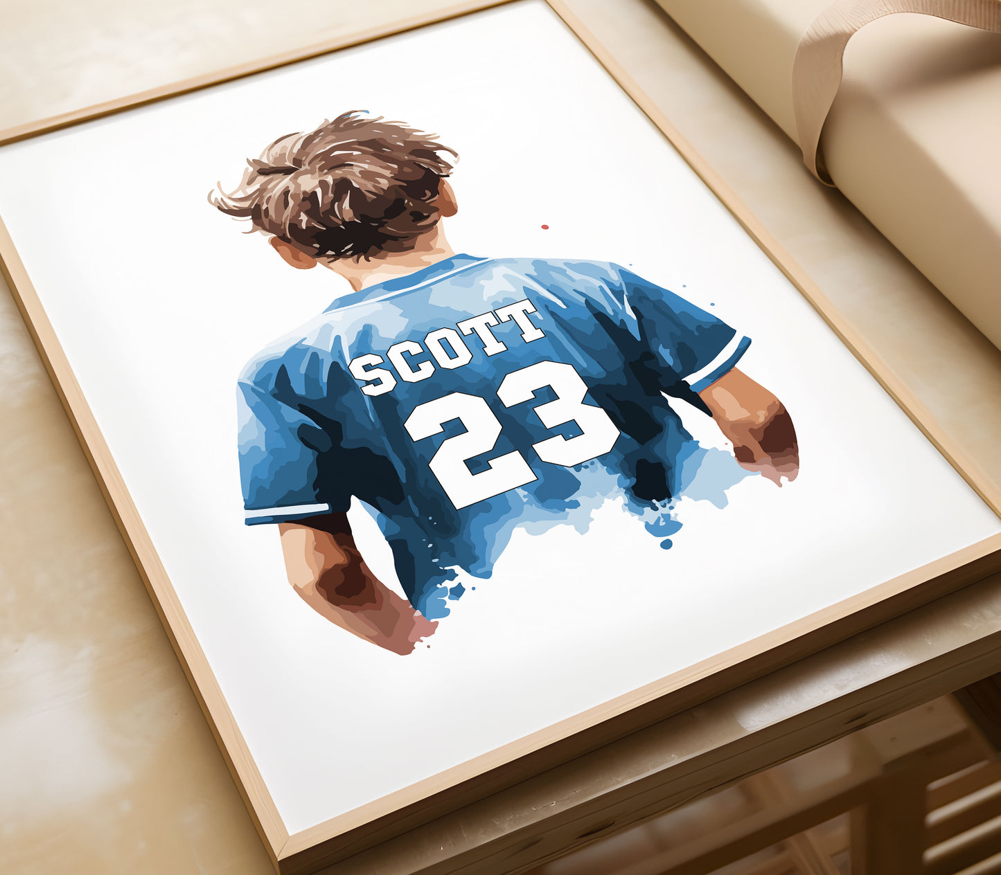 Personalised Football Prints For Boys Bedroom
