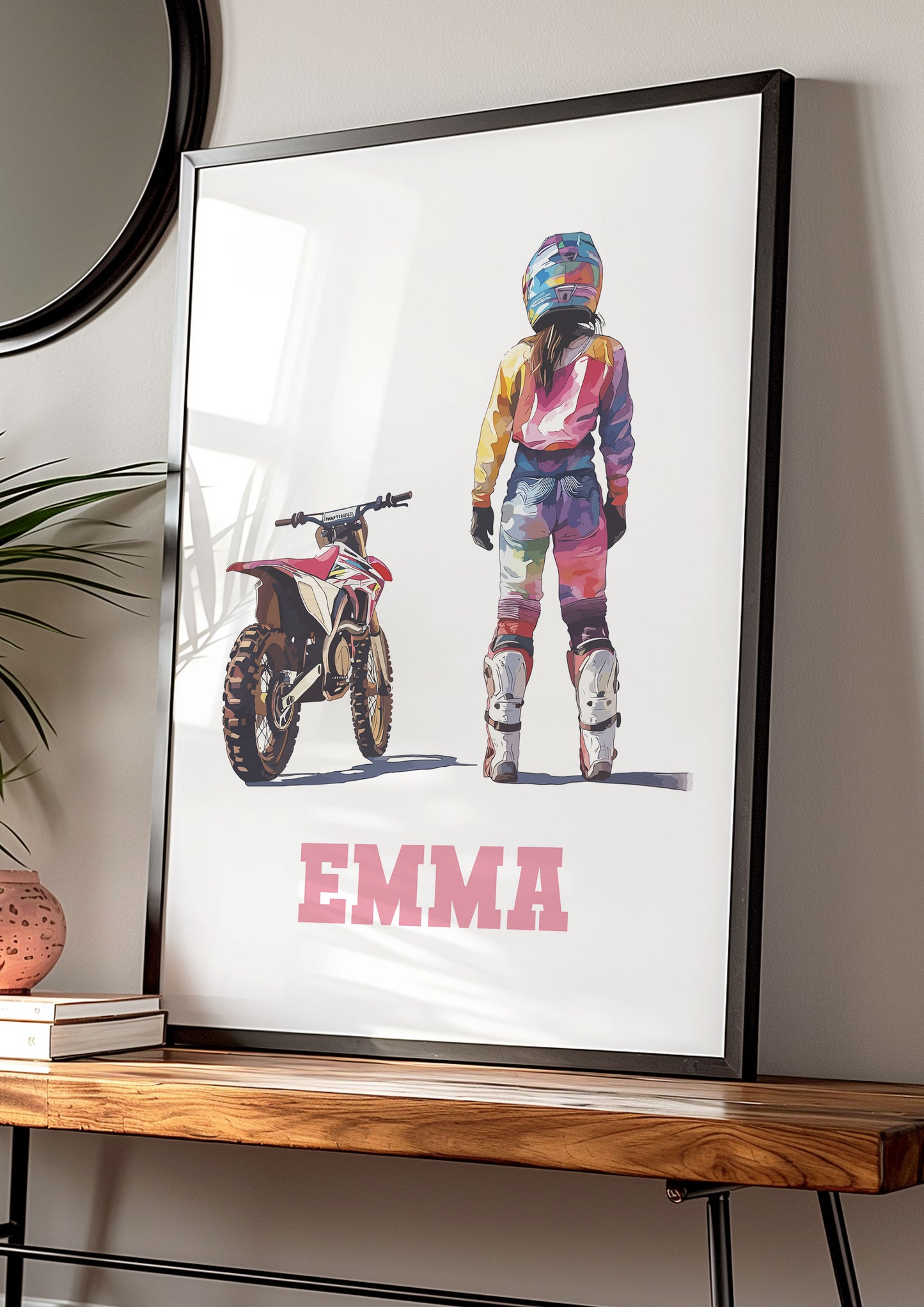 Motocross Prints, Dirt Bike Prints, Motorcycle Print, Motocross Wall Art, Dirt Bike Wall Art, Girls Bedroom Decor, Girls Motocross Posters