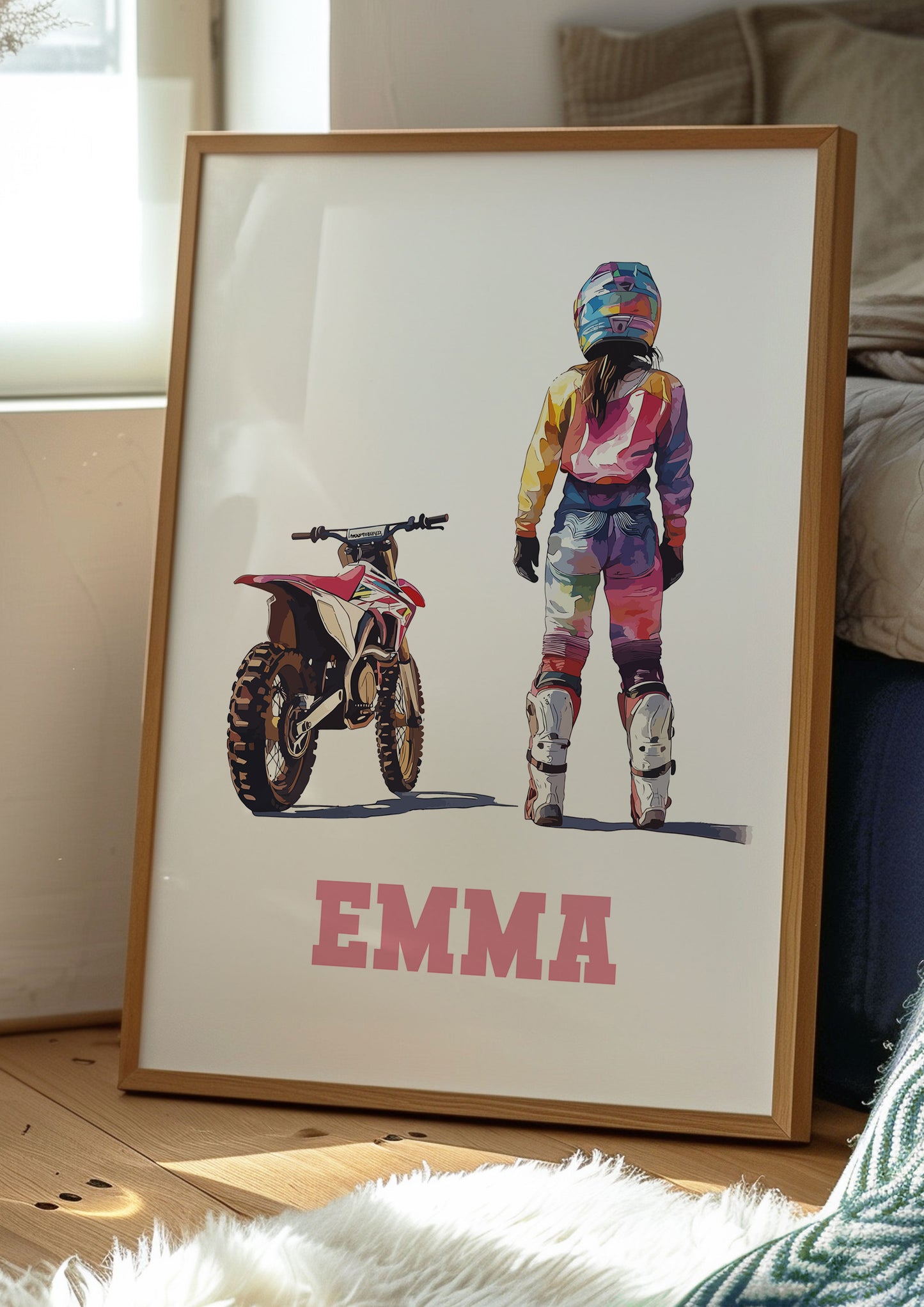 Motocross Prints, Dirt Bike Prints, Motorcycle Print, Motocross Wall Art, Dirt Bike Wall Art, Girls Bedroom Decor, Girls Motocross Posters