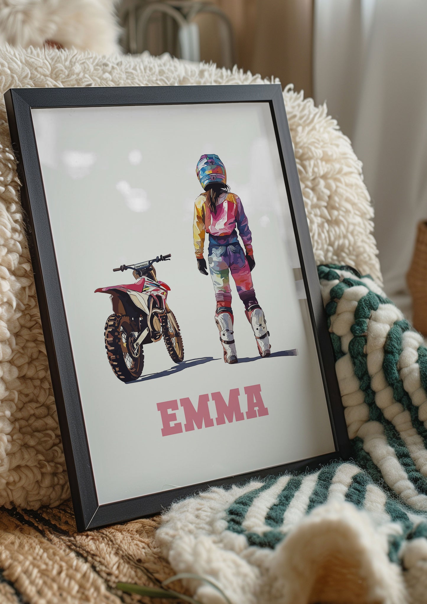 Motocross Prints, Dirt Bike Prints, Motorcycle Print, Motocross Wall Art, Dirt Bike Wall Art, Girls Bedroom Decor, Girls Motocross Posters