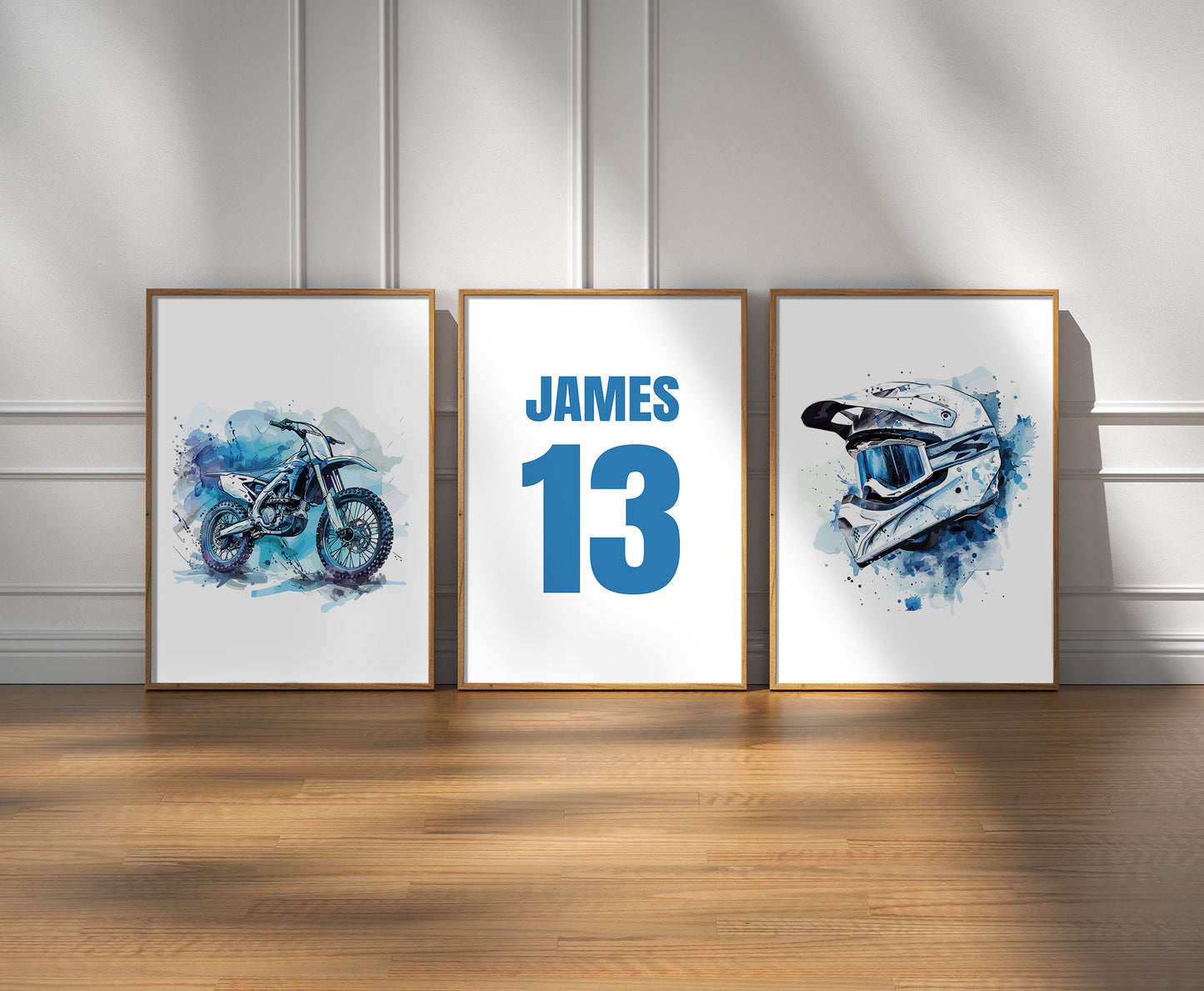 Personalised Motocross Prints Watercolour Dirt Bike Prints