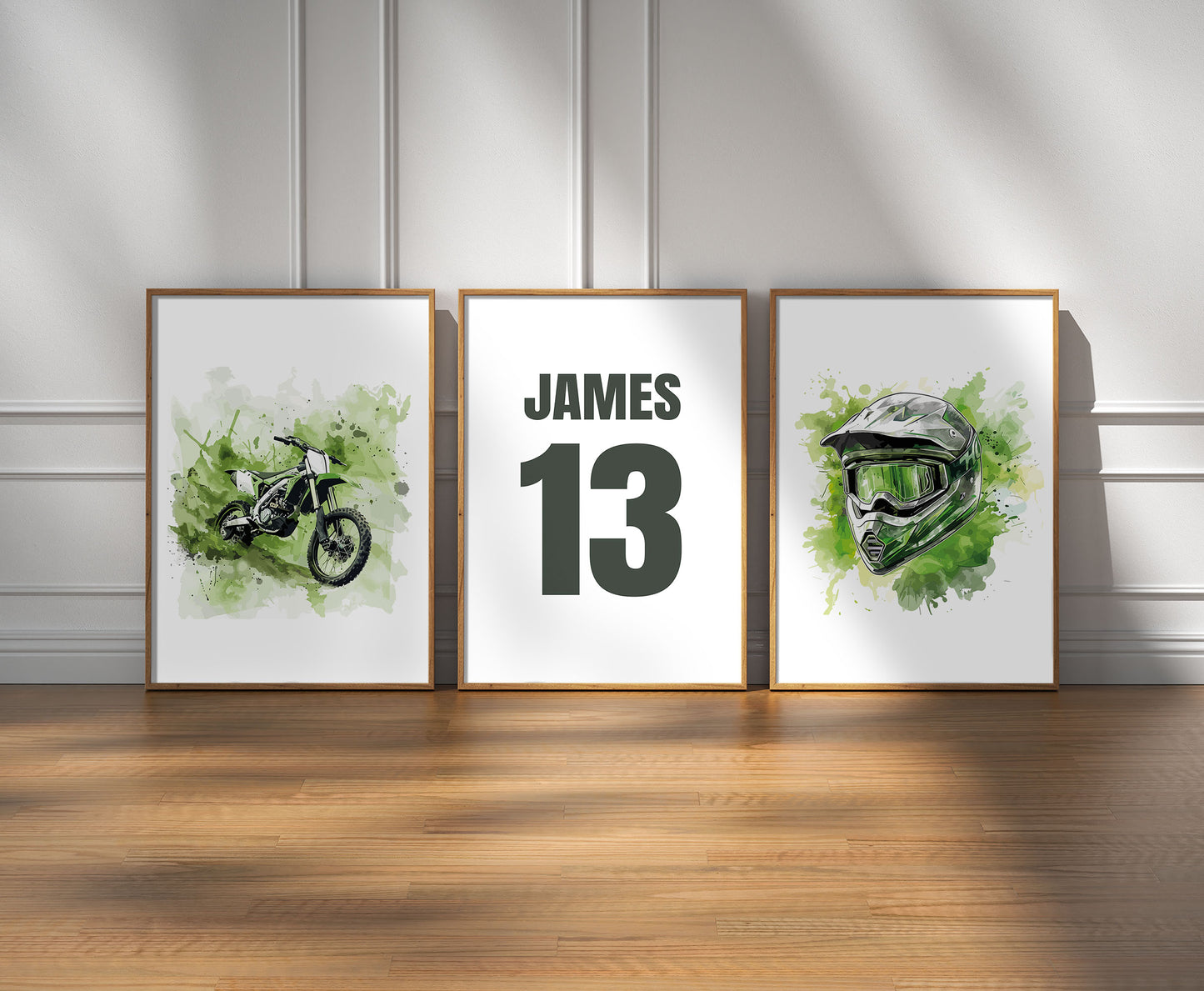 Personalised Motocross Prints Watercolour Dirt Bike Prints