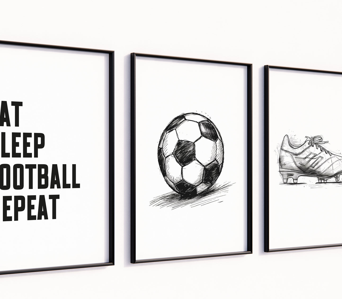 Sketch Football Print Set