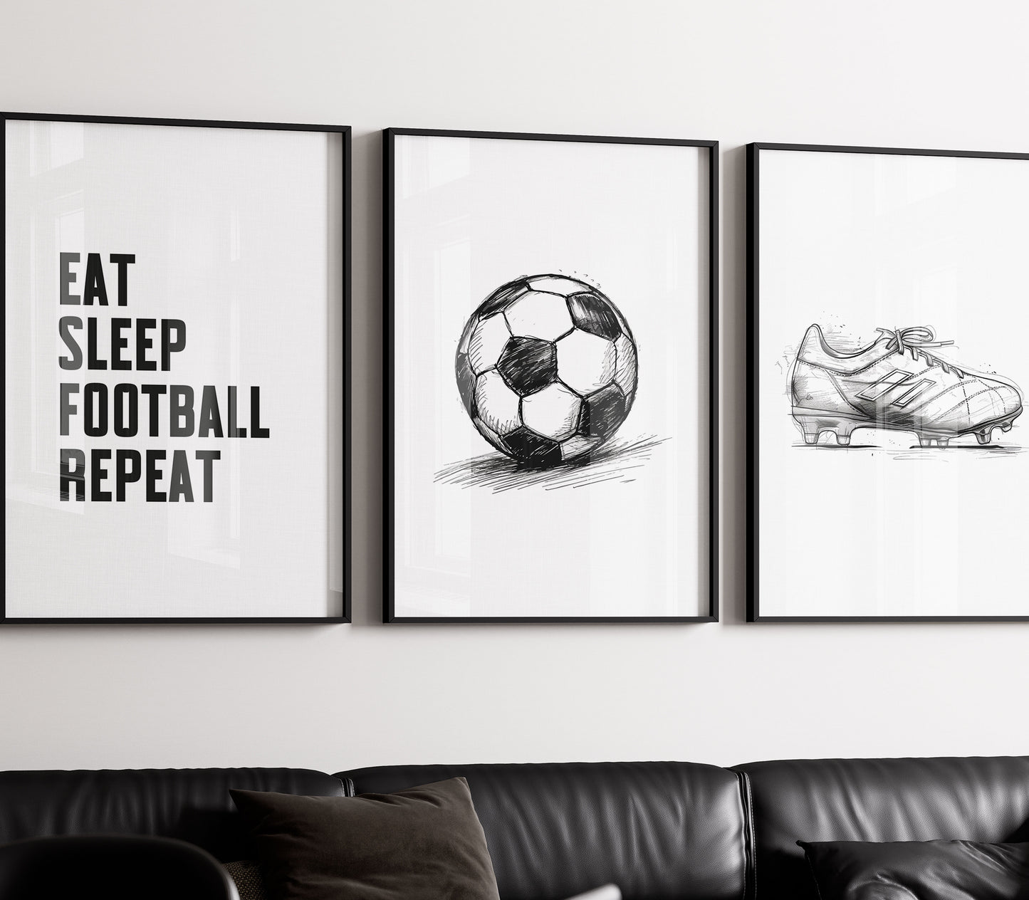 Sketch Football Print Set