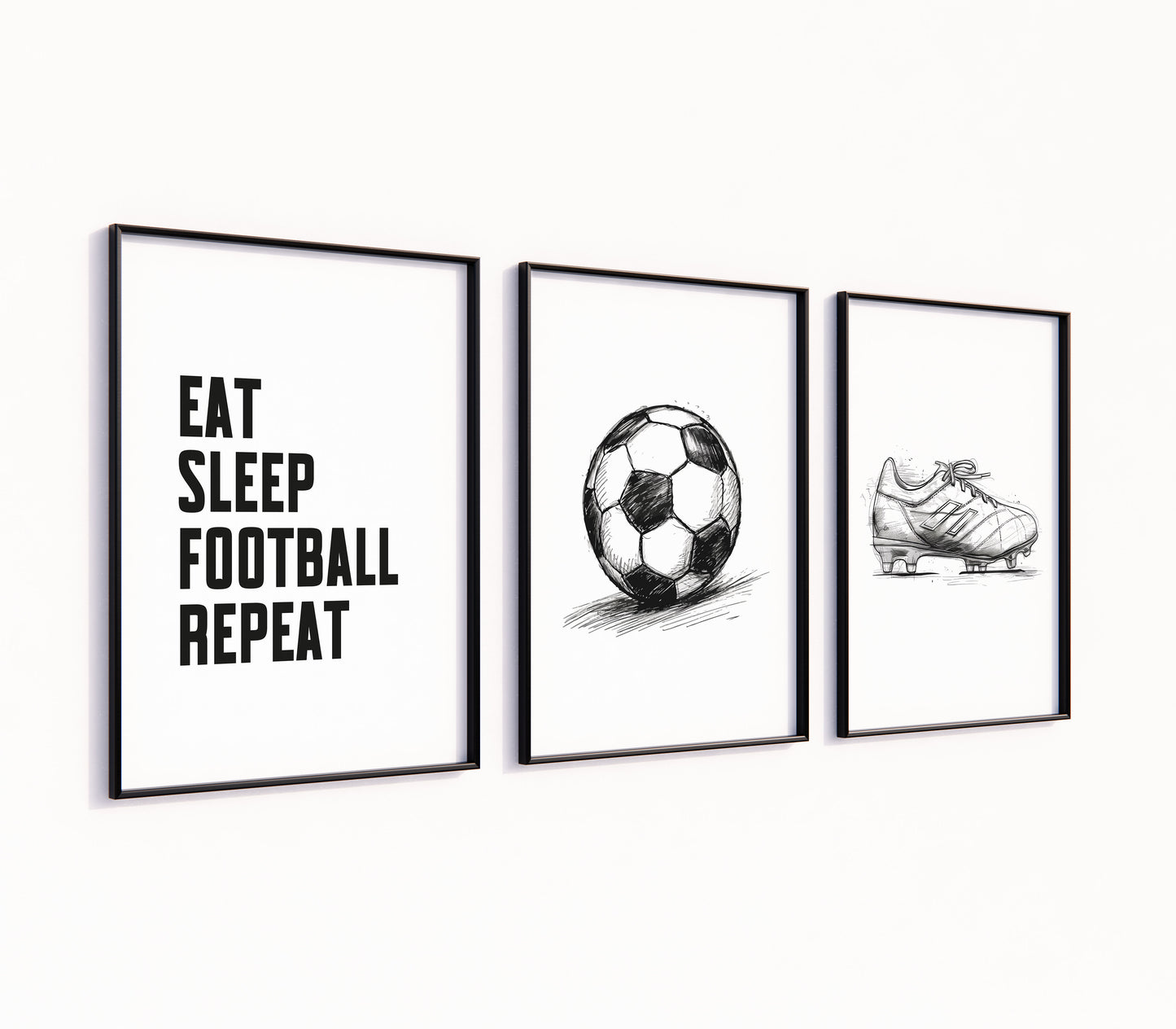 Sketch Football Print Set