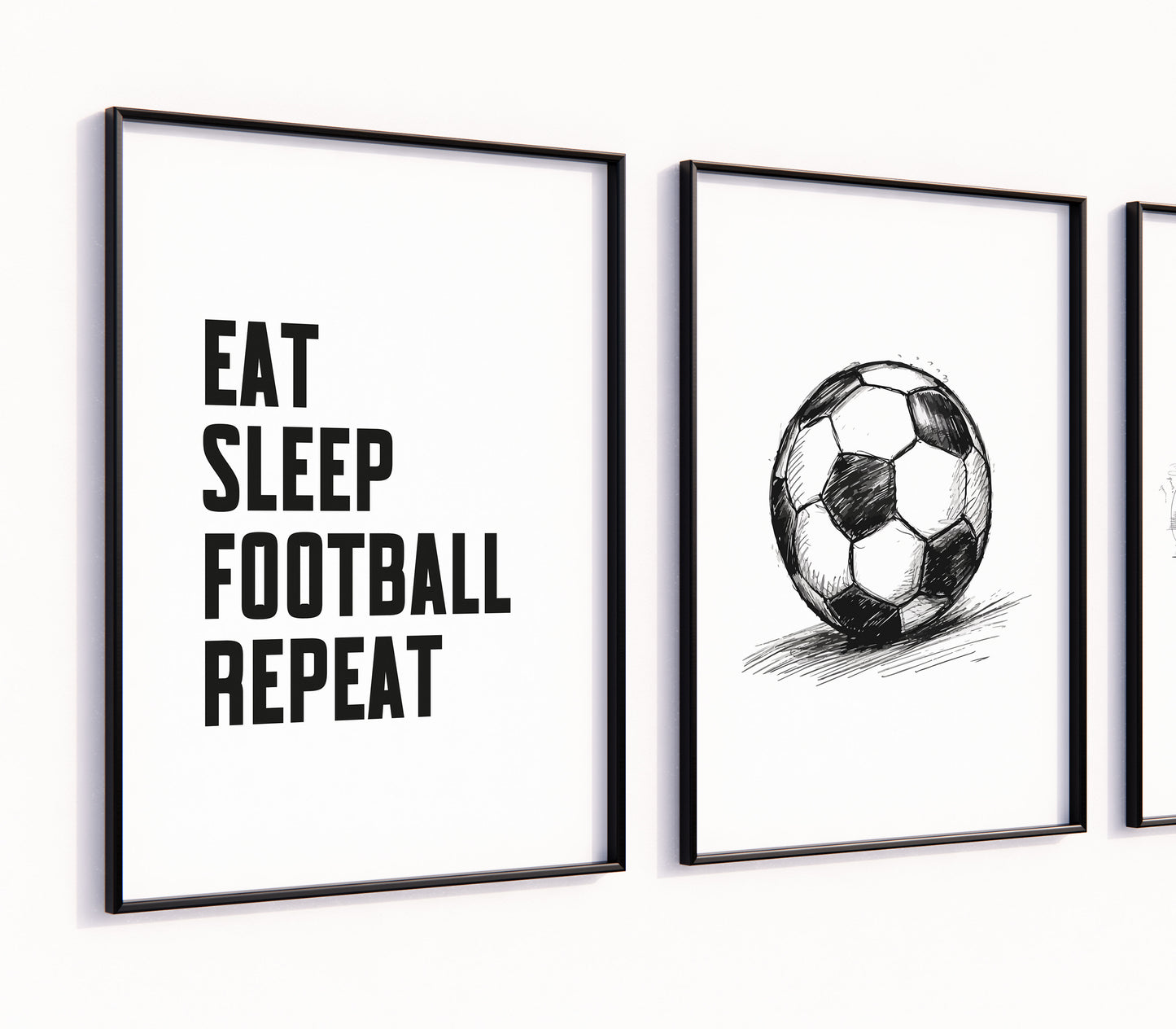 Sketch Football Print Set