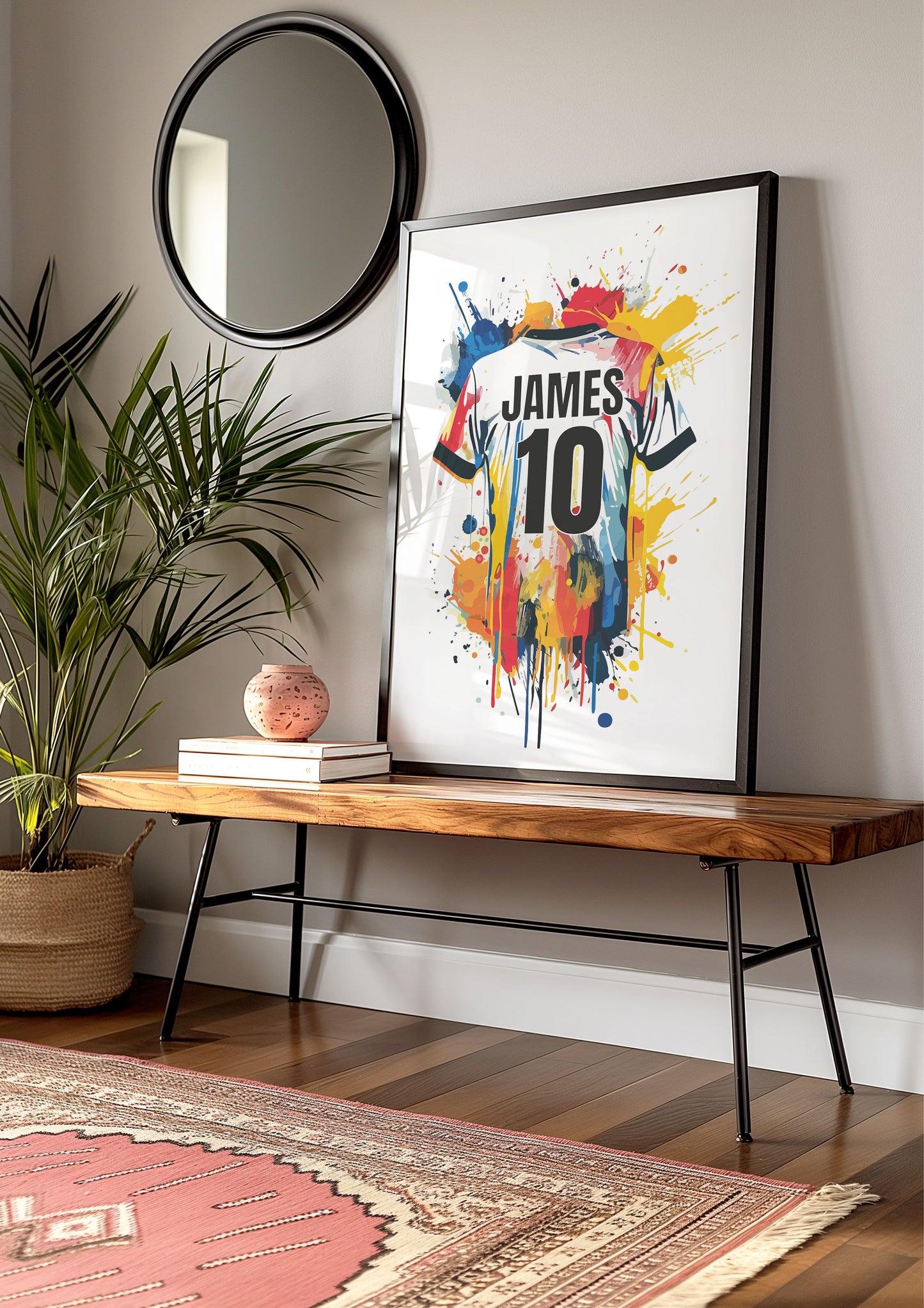 Personalised Football Wall Art Prints, Football Prints For Boys Bedroom, Kid Bedroom Football Decor, Football Shirt Print, Soccer Prints
