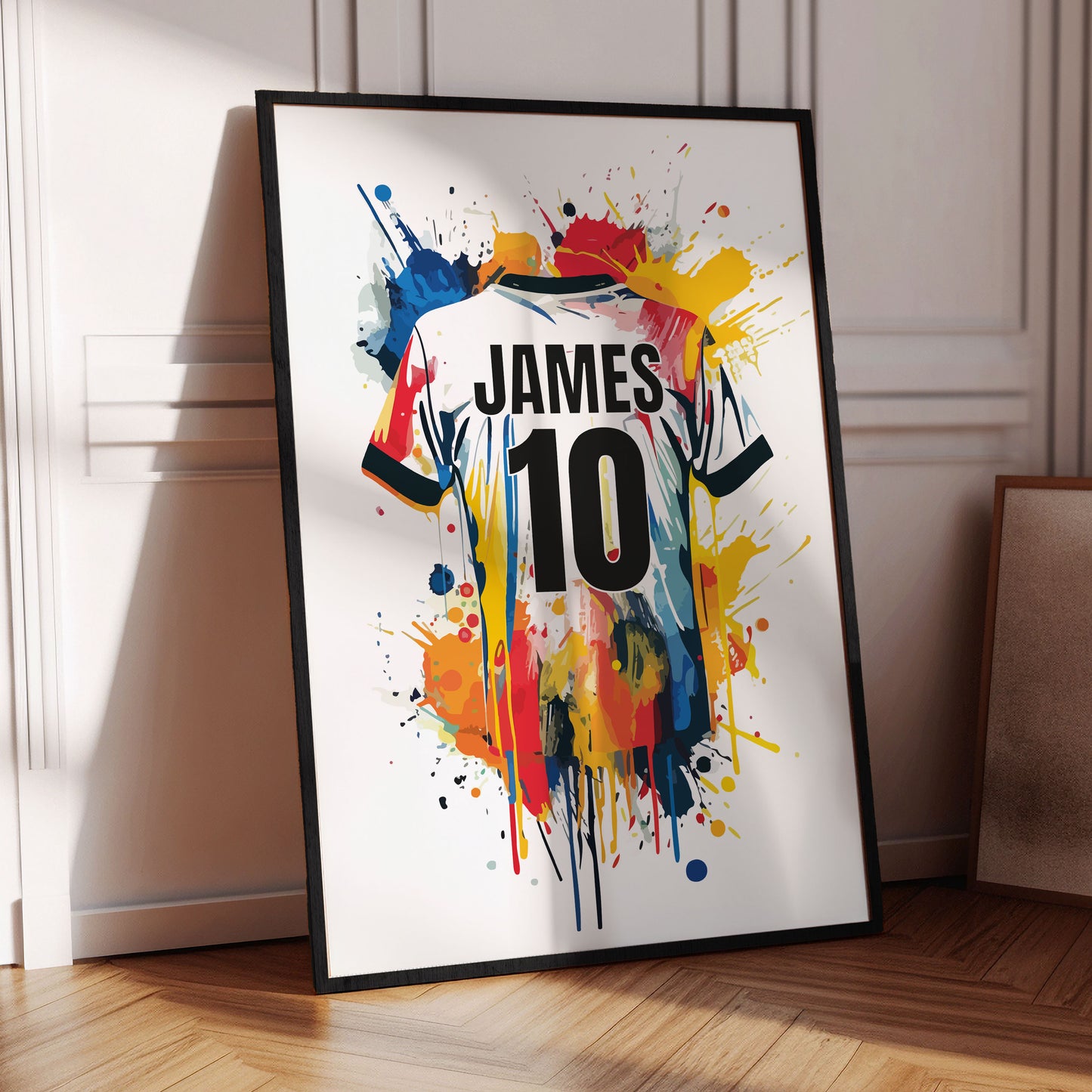 Personalised Football Wall Art Prints, Football Prints For Boys Bedroom, Kid Bedroom Football Decor, Football Shirt Print, Soccer Prints