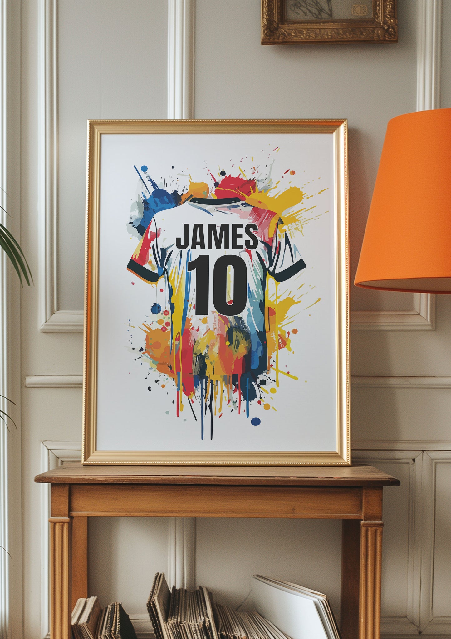 Personalised Football Wall Art Prints, Football Prints For Boys Bedroom, Kid Bedroom Football Decor, Football Shirt Print, Soccer Prints