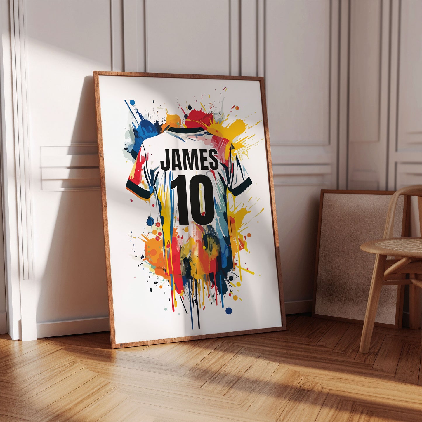 Personalised Football Wall Art Prints, Football Prints For Boys Bedroom, Kid Bedroom Football Decor, Football Shirt Print, Soccer Prints