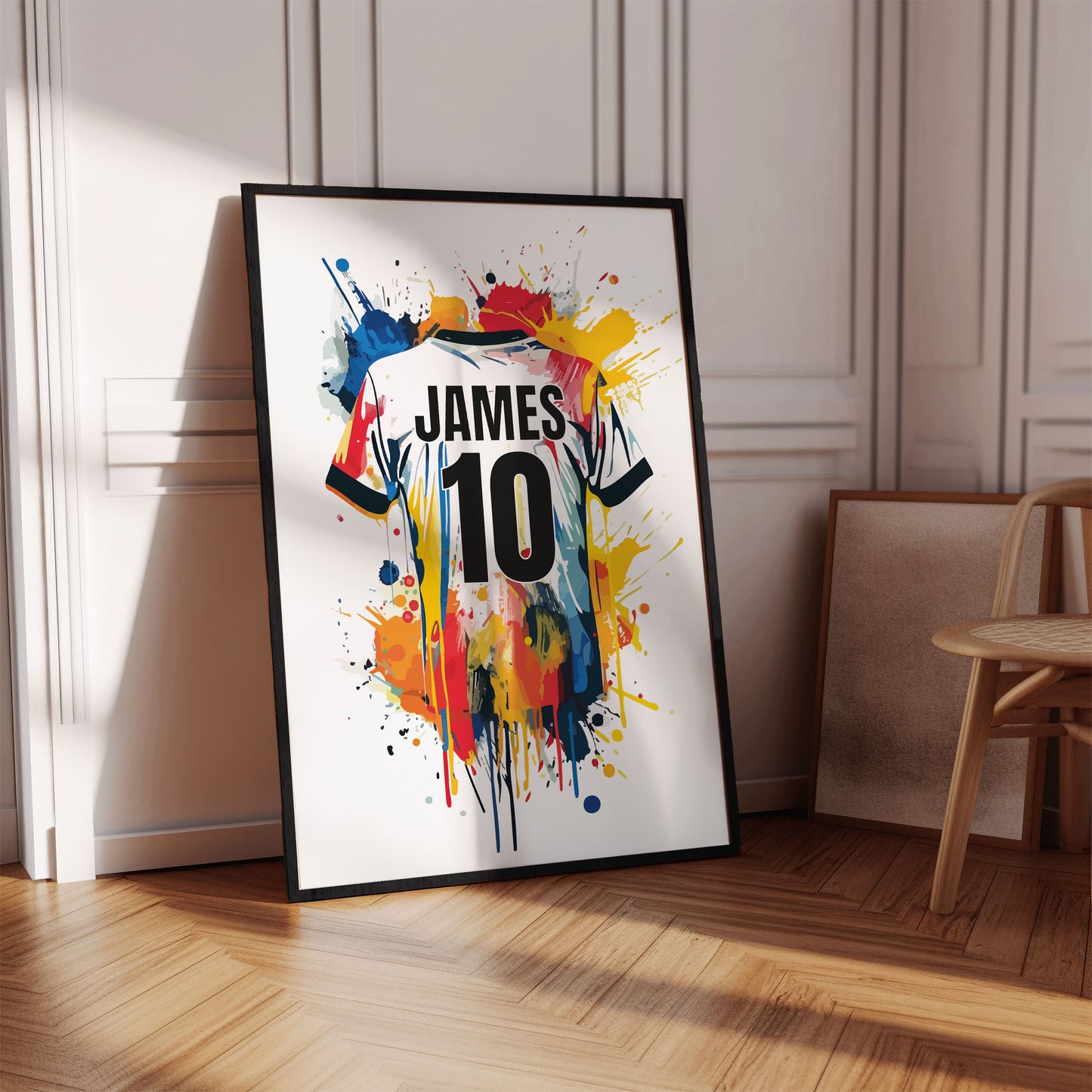 Personalised Football Wall Art Prints, Football Prints For Boys Bedroom, Kid Bedroom Football Decor, Football Shirt Print, Soccer Prints