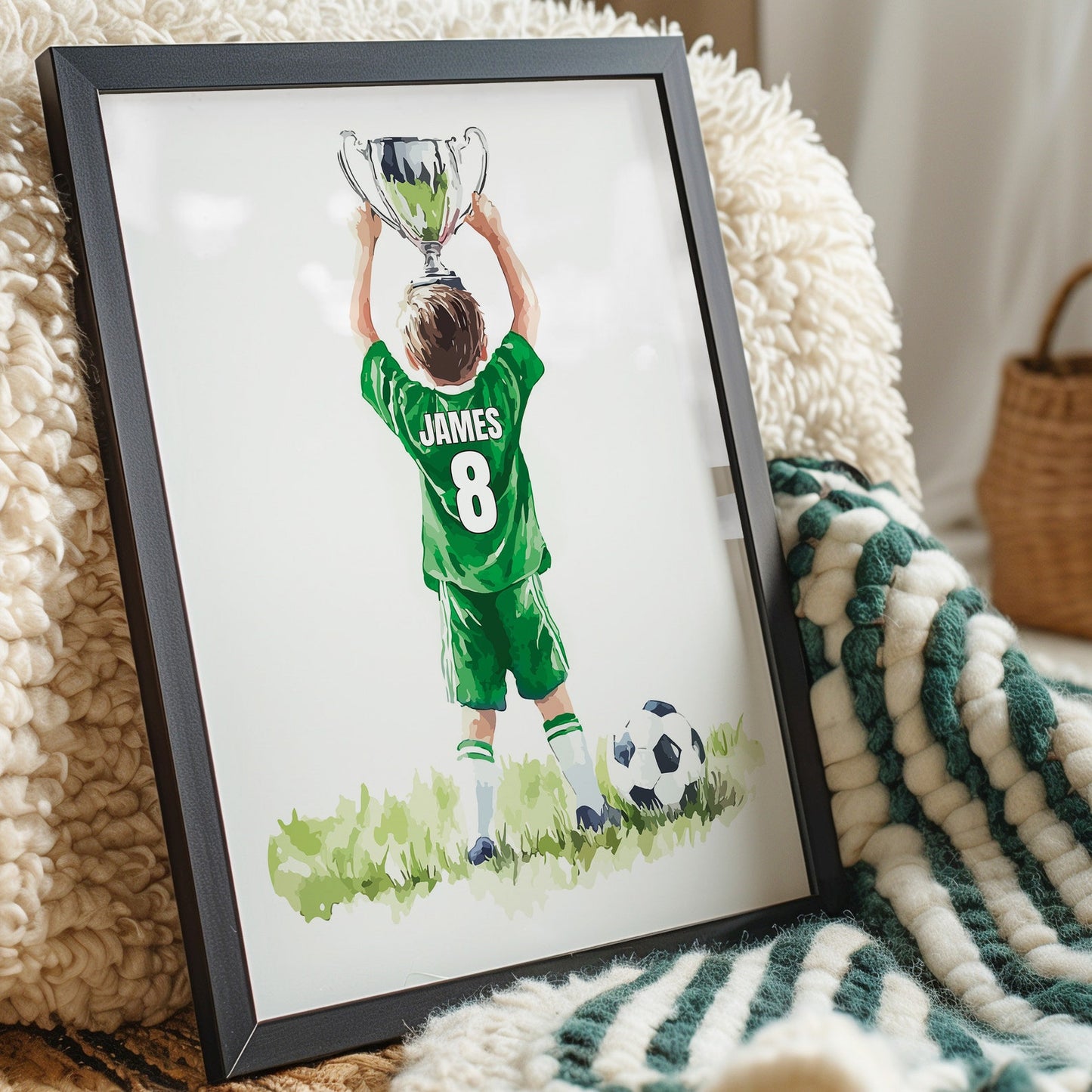 Personalised Football Trophy Wall Art