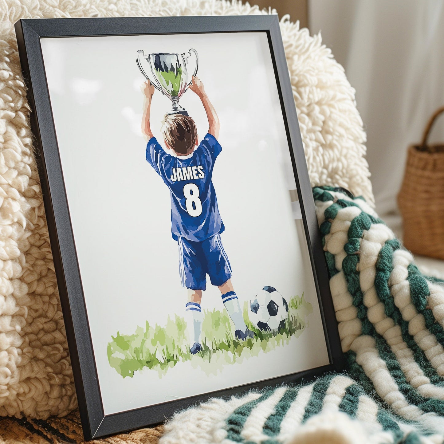 Personalised Football Trophy Wall Art