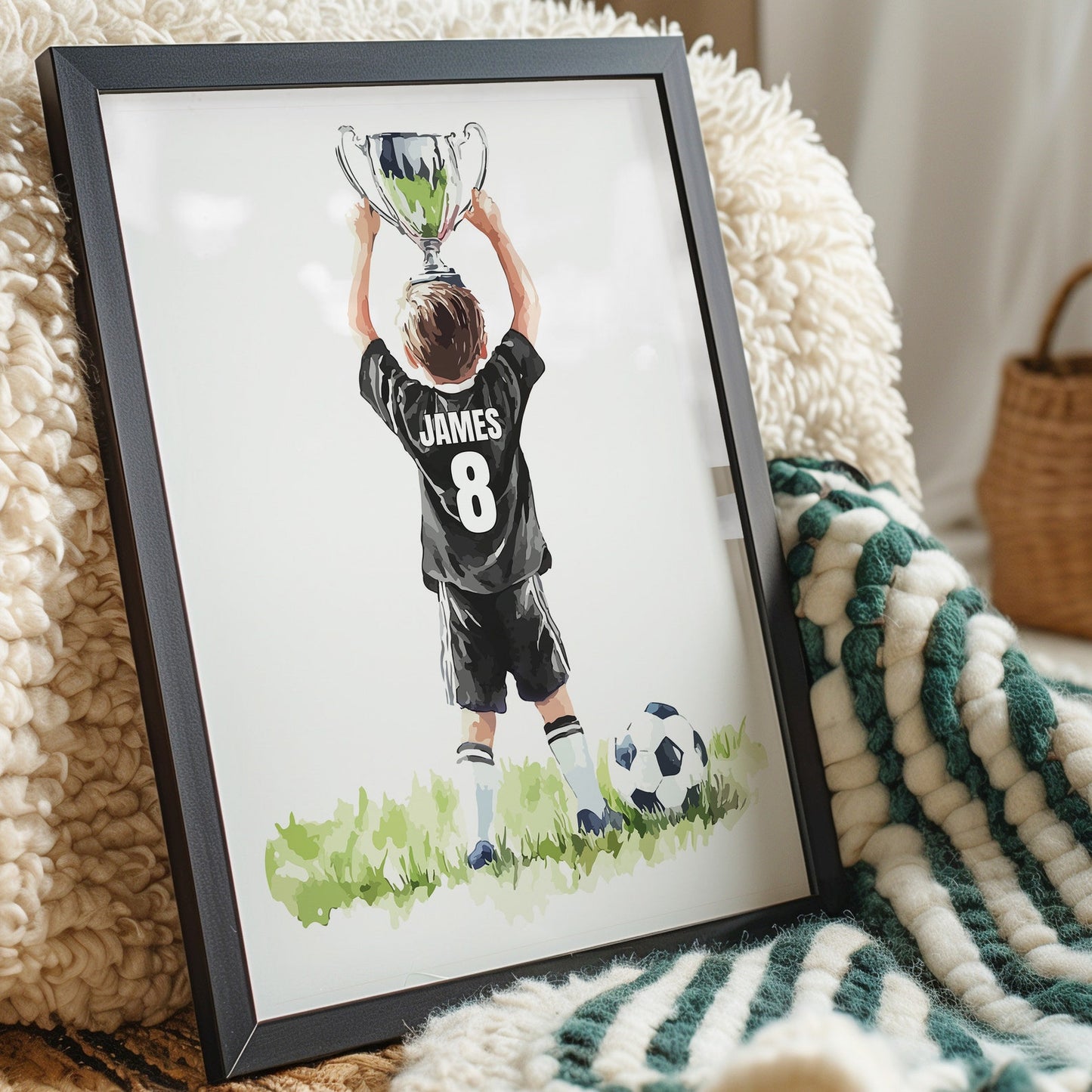 Personalised Football Trophy Wall Art