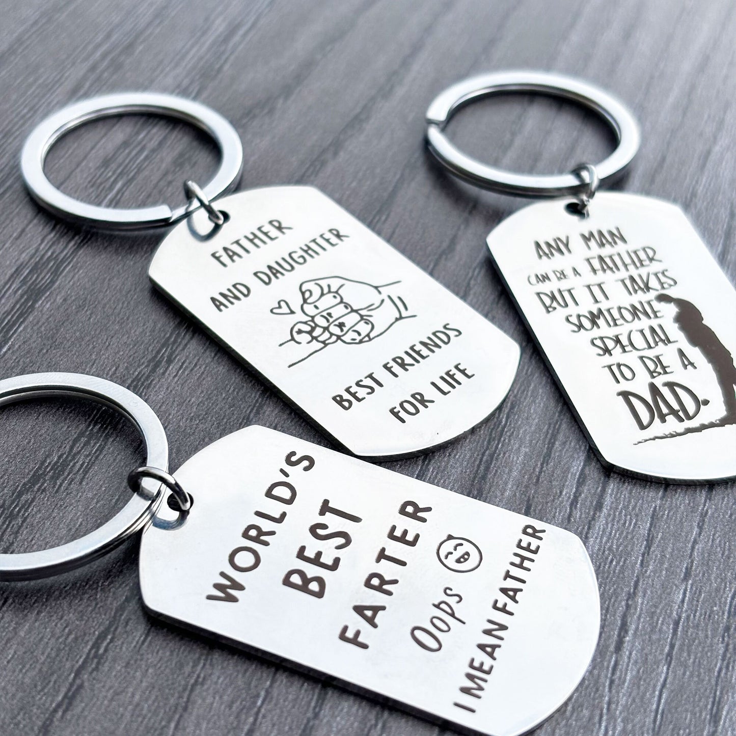 Fathers Day Gift, Dad Gift, Gift for Dad, Dad Birthday Gift, Gift for Men, Dad Keyring, Father Daughter Gift, Daddy Keyring, Step Dad Gifts