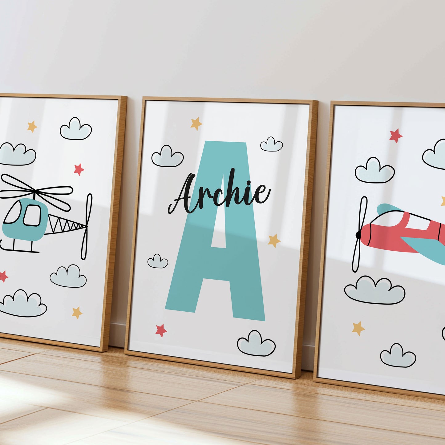 Airplane Set of 3 Prints