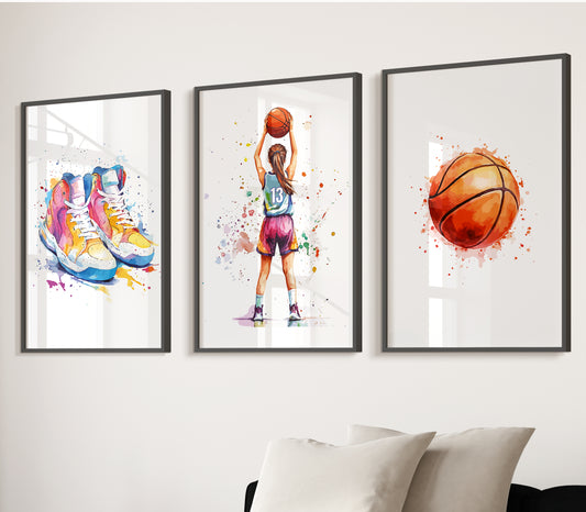 Personalised Girl Basketball Prints