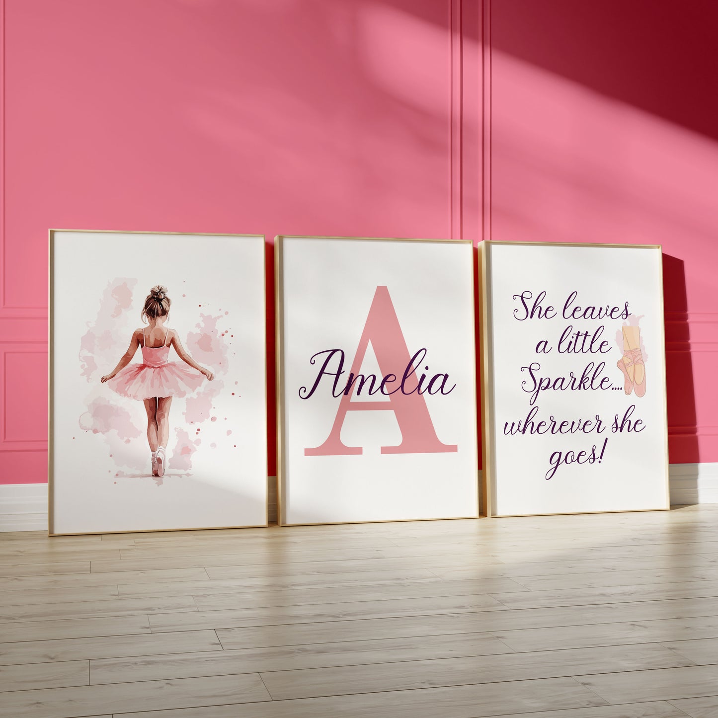 Personalised Ballet Girl Nursery Prints