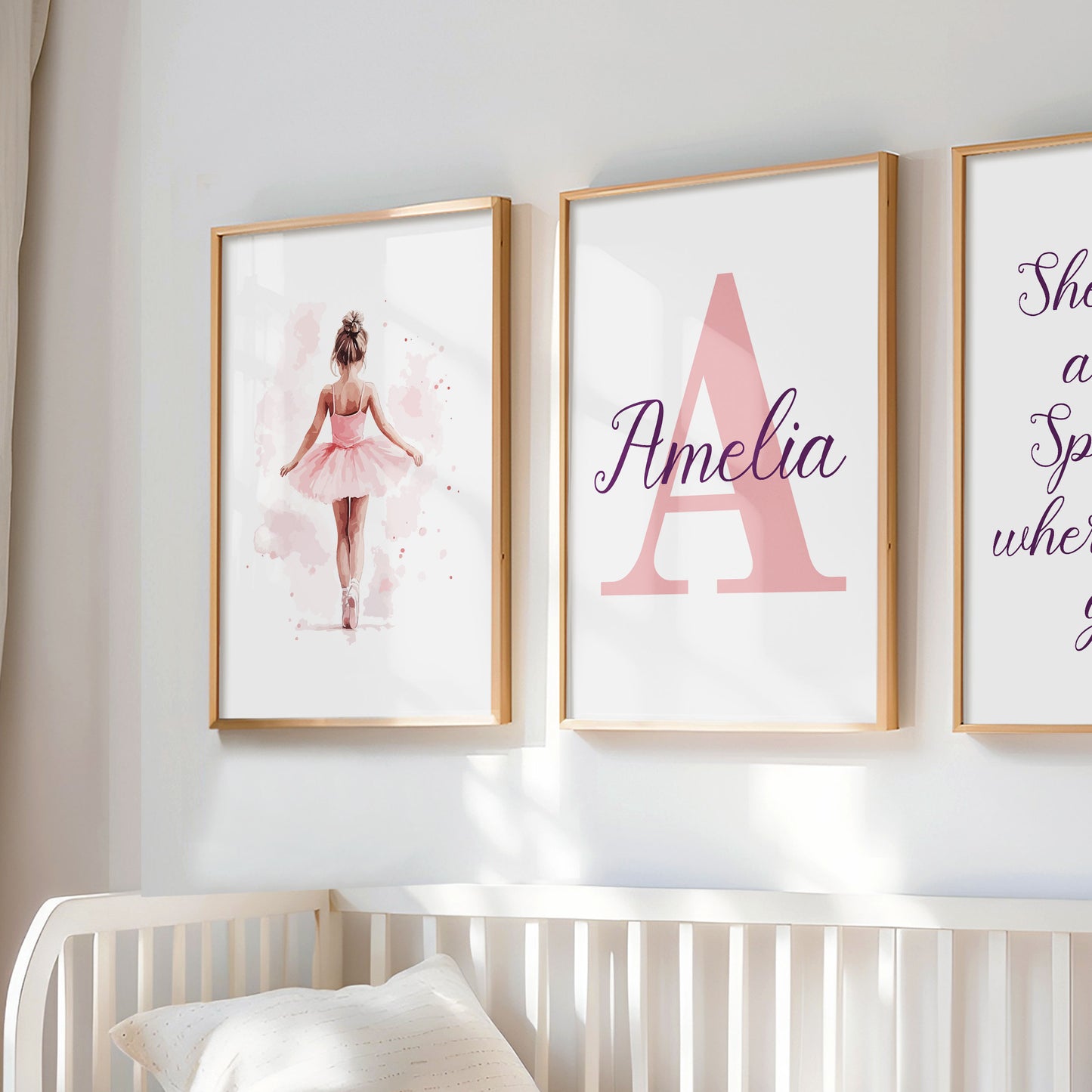 Personalised Ballet Girl Nursery Prints