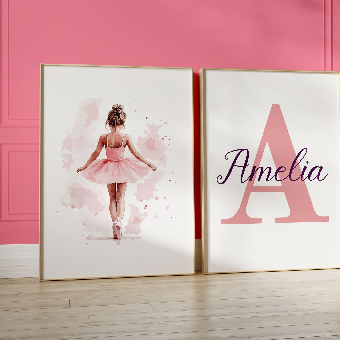 Personalised Ballet Girl Nursery Prints