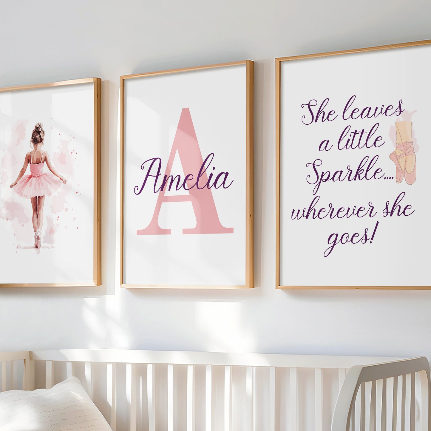 Personalised Ballet Girl Nursery Prints