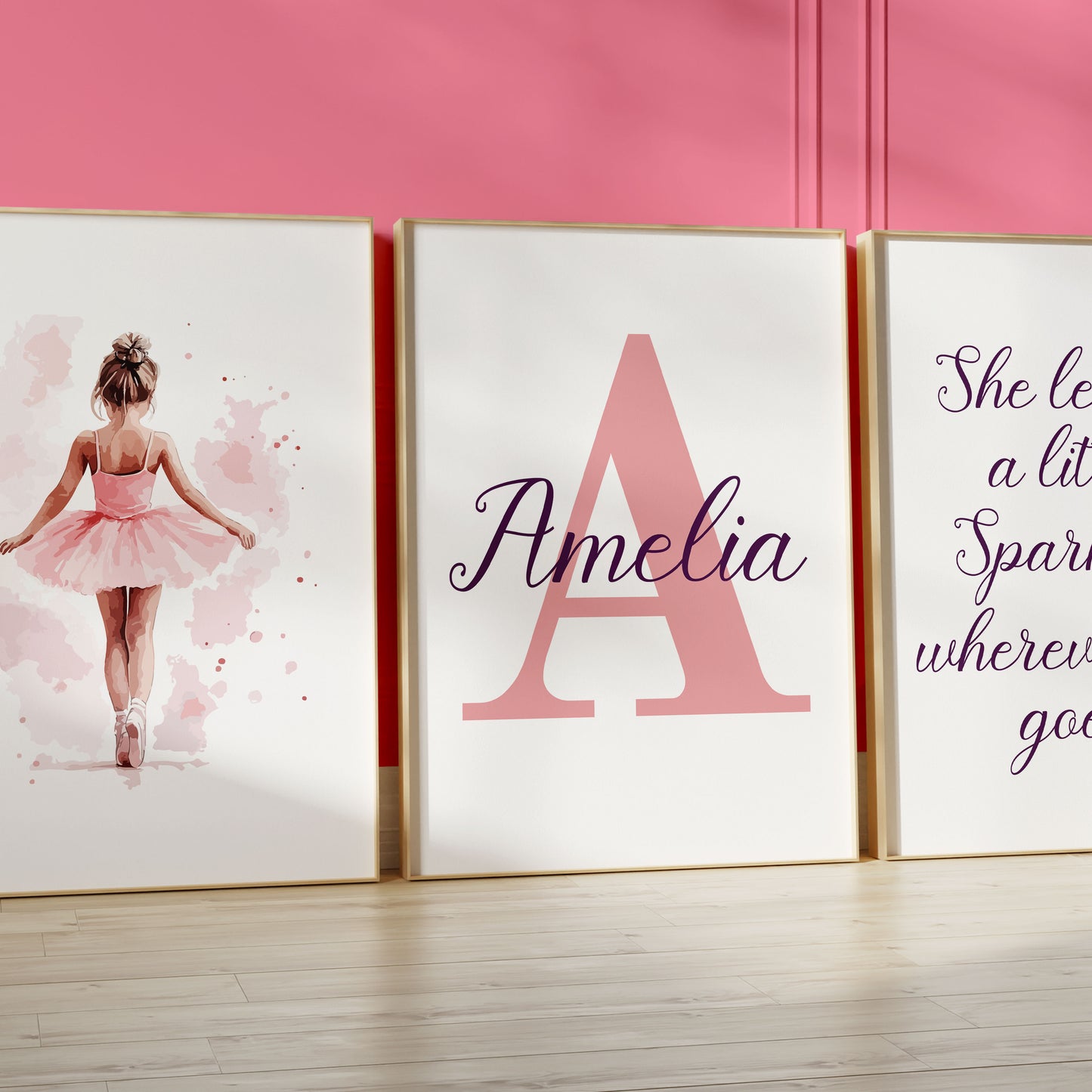 Personalised Ballet Girl Nursery Prints