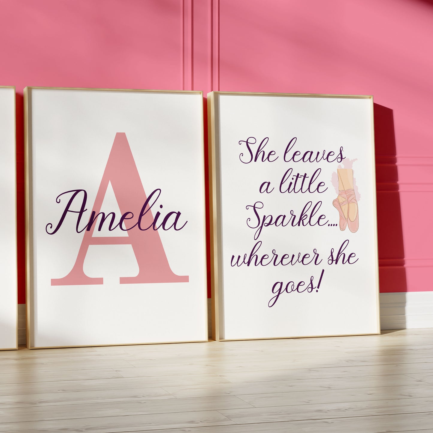 Personalised Ballet Girl Nursery Prints