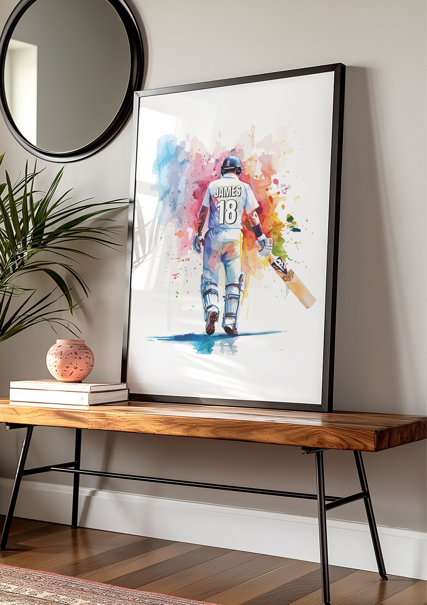 Personalised Cricket Player Print | Cricket Gifts for Boys | Boy Cricket Poster | Cricket Wall Art | Personalised Cricket Player Gift