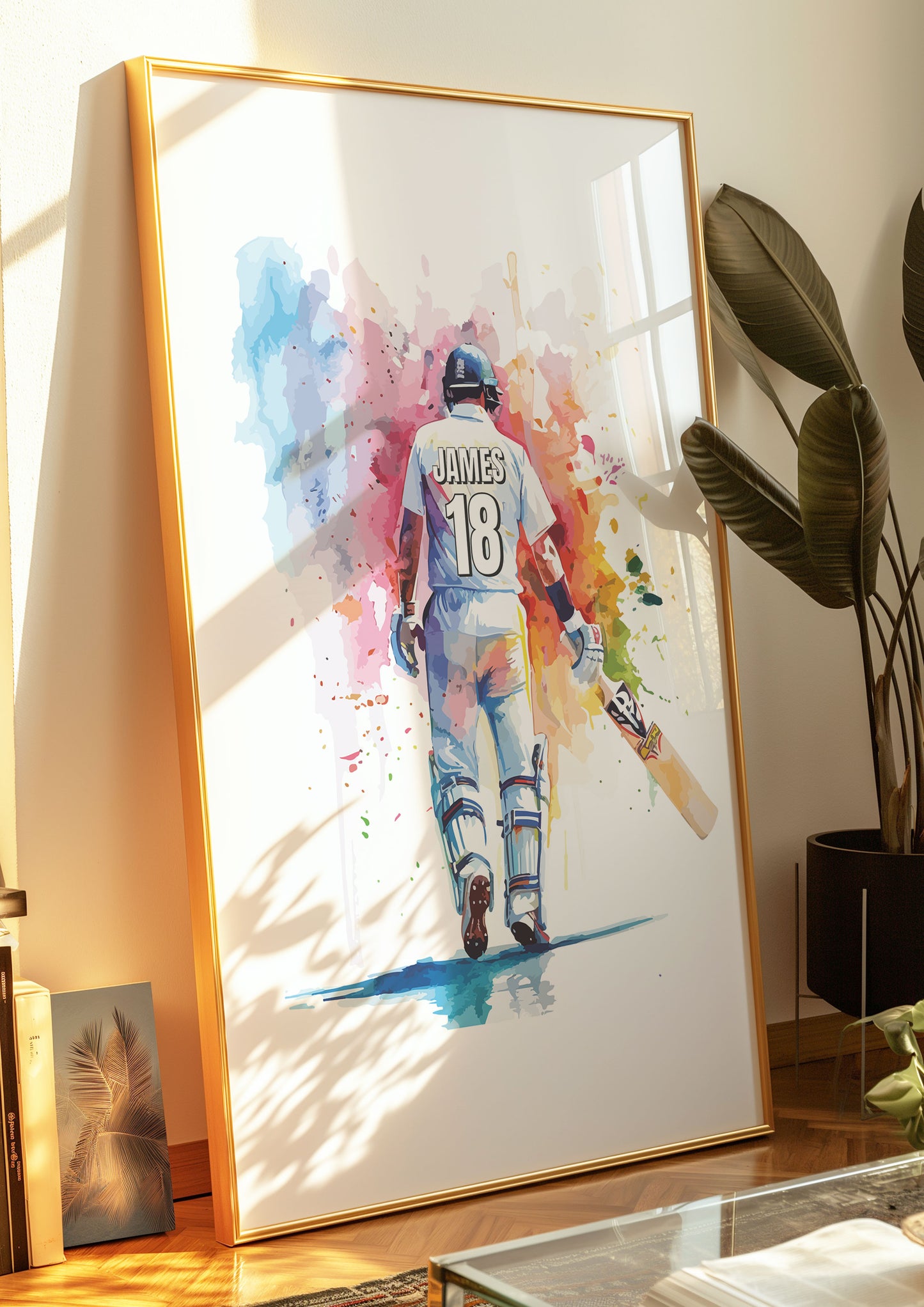 Personalised Cricket Player Print | Cricket Gifts for Boys | Boy Cricket Poster | Cricket Wall Art | Personalised Cricket Player Gift