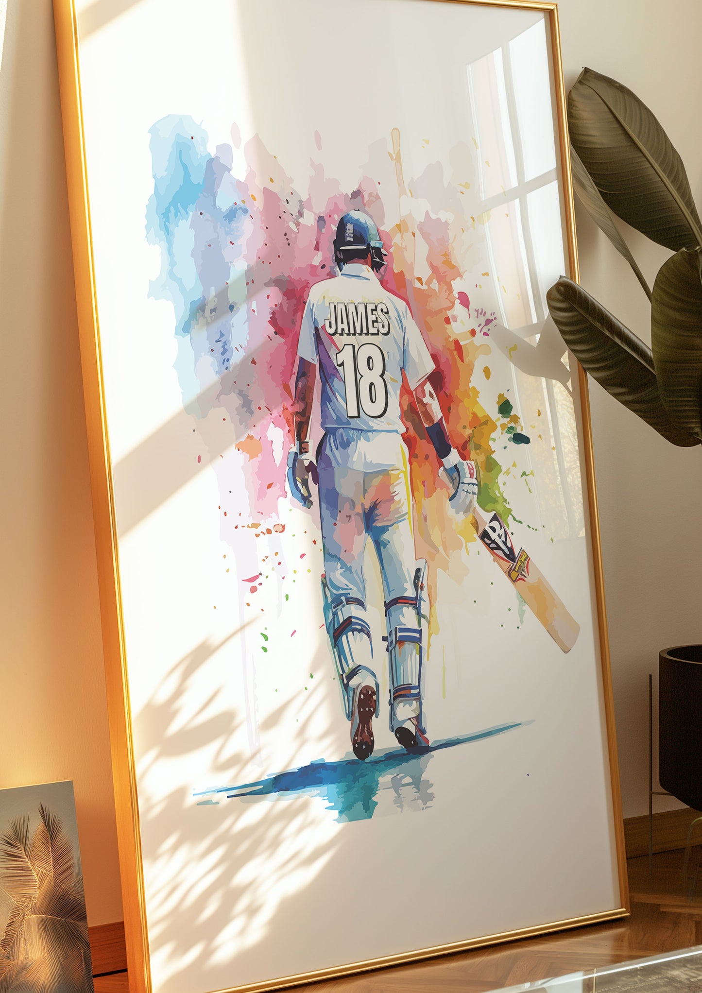 Personalised Cricket Player Print | Cricket Gifts for Boys | Boy Cricket Poster | Cricket Wall Art | Personalised Cricket Player Gift