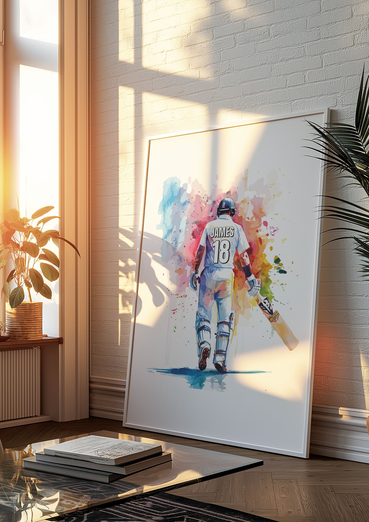 Personalised Cricket Player Print | Cricket Gifts for Boys | Boy Cricket Poster | Cricket Wall Art | Personalised Cricket Player Gift