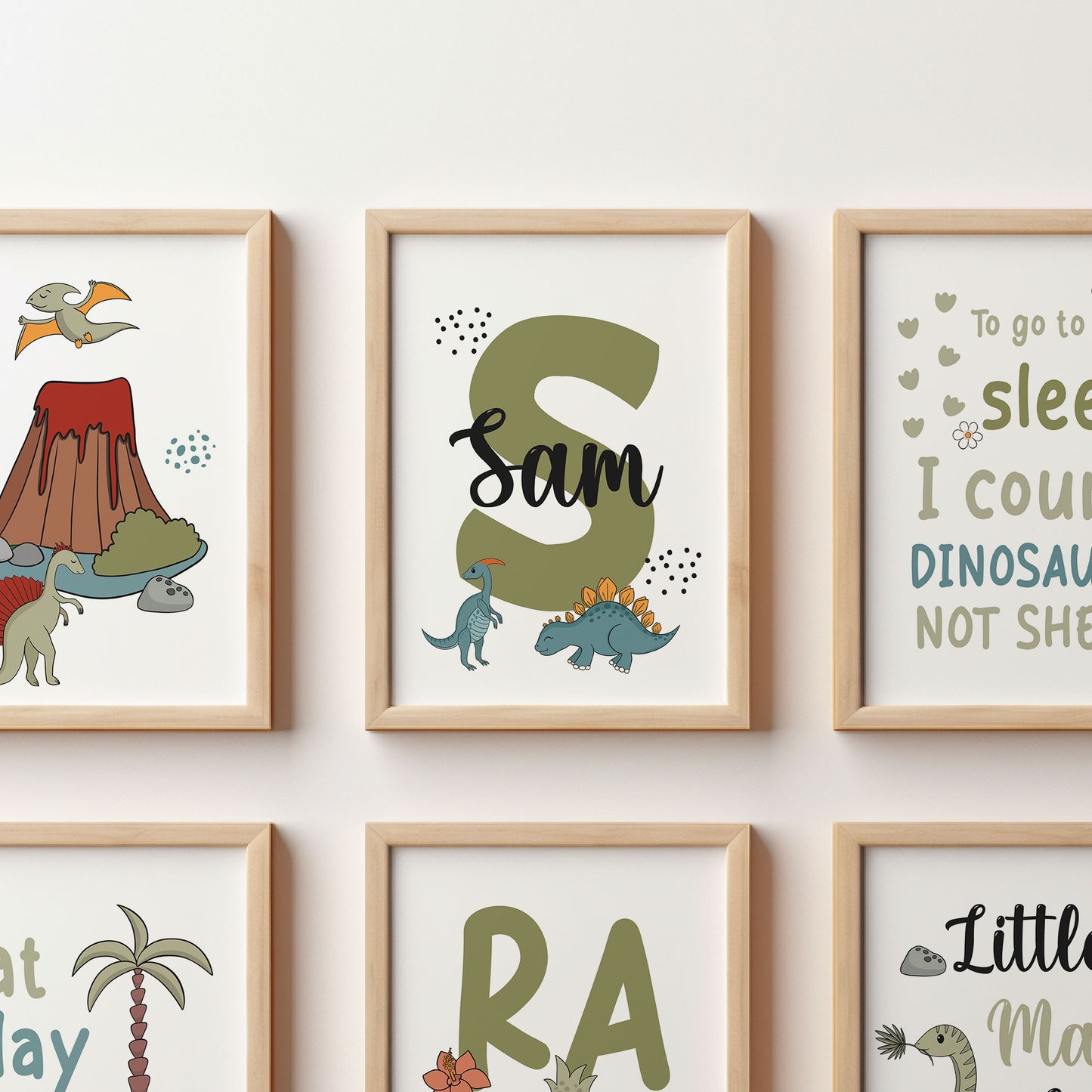 Dinosaur Nursery Print Set of 6