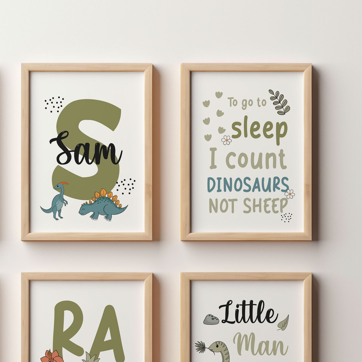 Dinosaur Nursery Print Set of 6