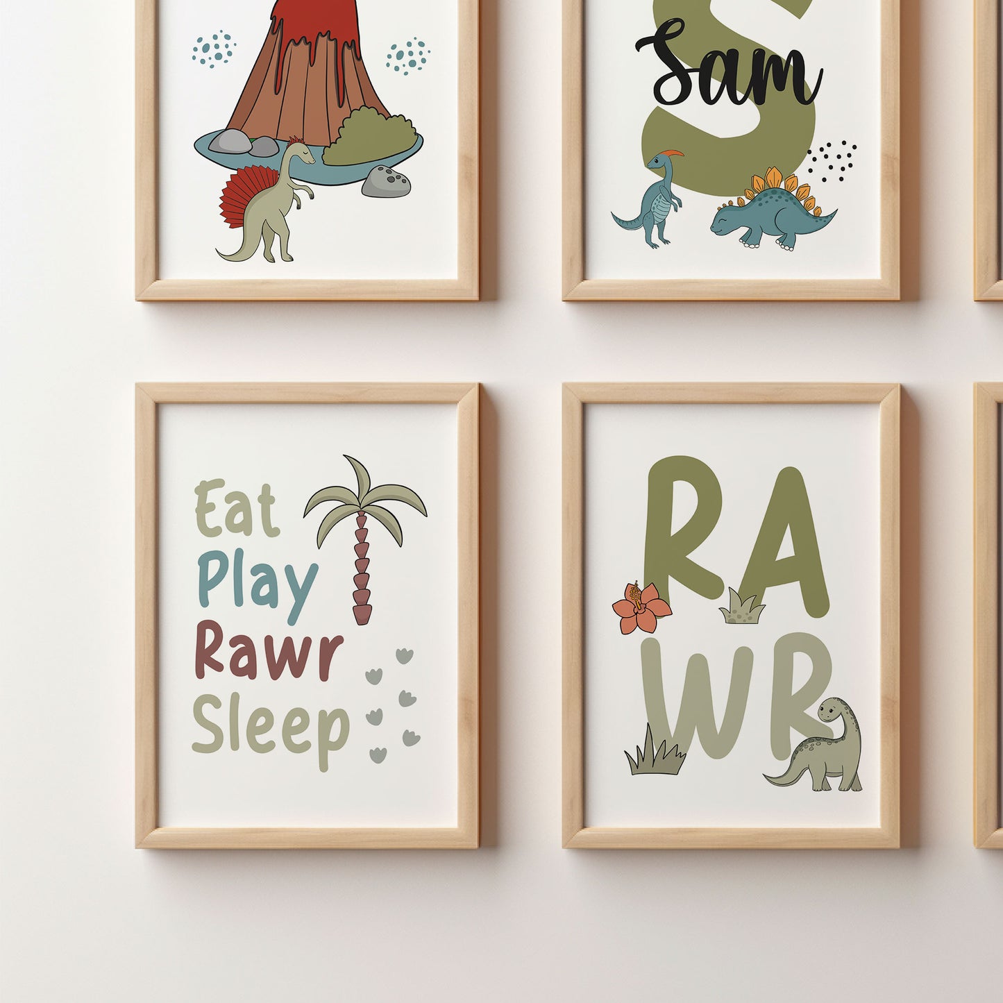 Dinosaur Nursery Print Set of 6