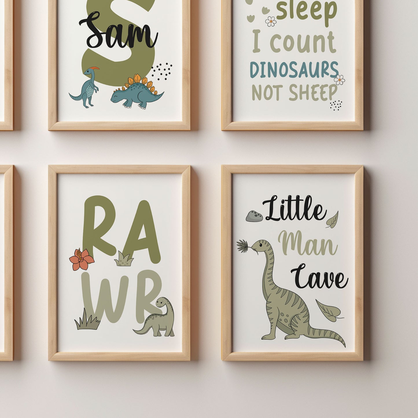 Dinosaur Nursery Print Set of 6