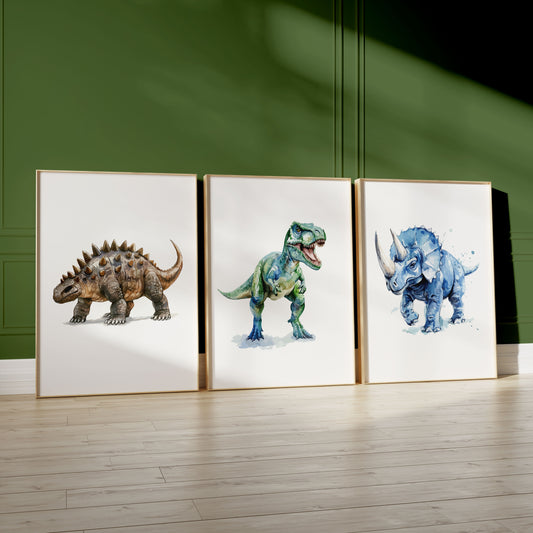 Set of 3 Dinosaur Posters