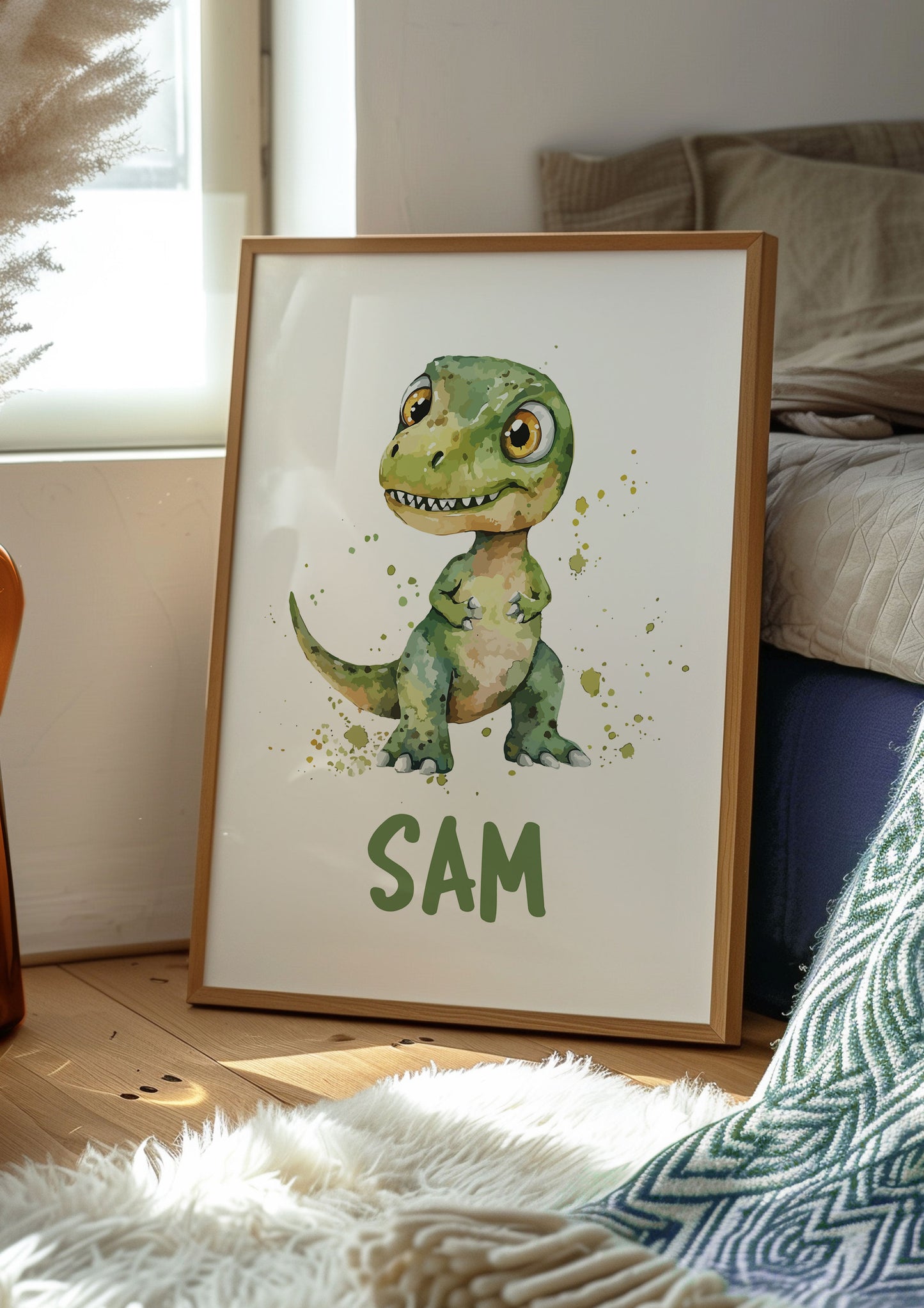 Personalised Dinosaur Print for Boys Room, Dinosaur Wall Decor for Boys room, Dinosaur Room Decor, Dinosaur Nursery Print Dinosaur Printable