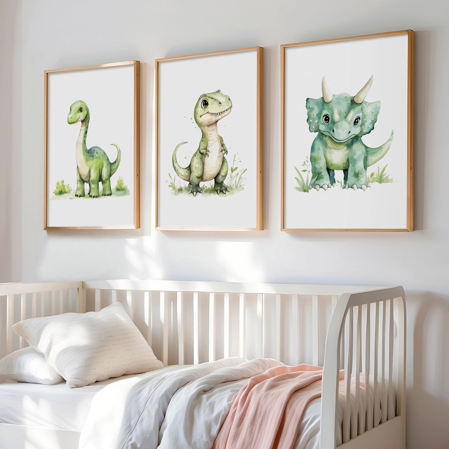 Dinosaur Art Print Set, Kids Gallery Wall Set, Dinosaur Wall Art, Dinosaur Nursery, Boys Room Dinosaur Decor, Kids Room Wall Art Dinos