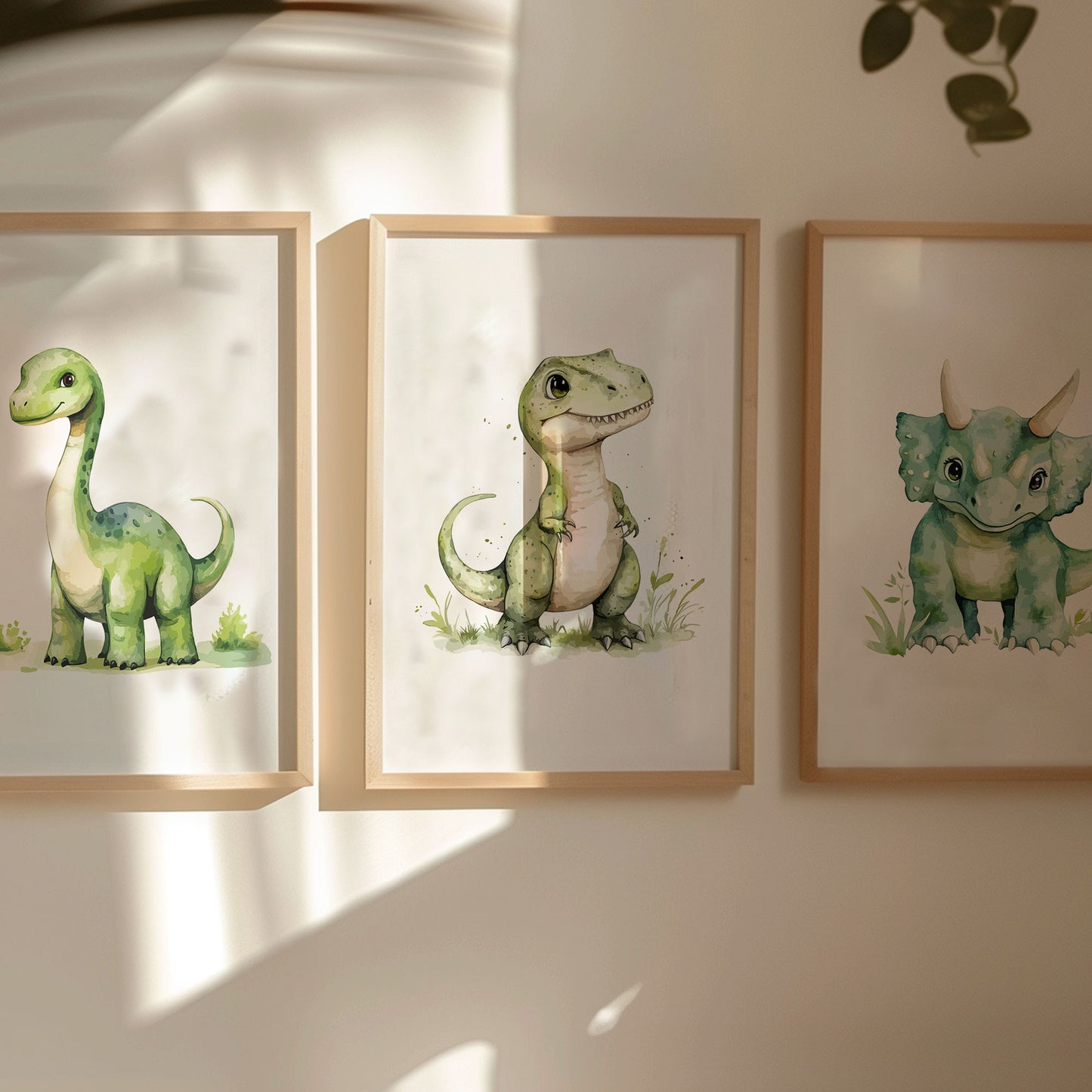 Dinosaur Art Print Set, Kids Gallery Wall Set, Dinosaur Wall Art, Dinosaur Nursery, Boys Room Dinosaur Decor, Kids Room Wall Art Dinos