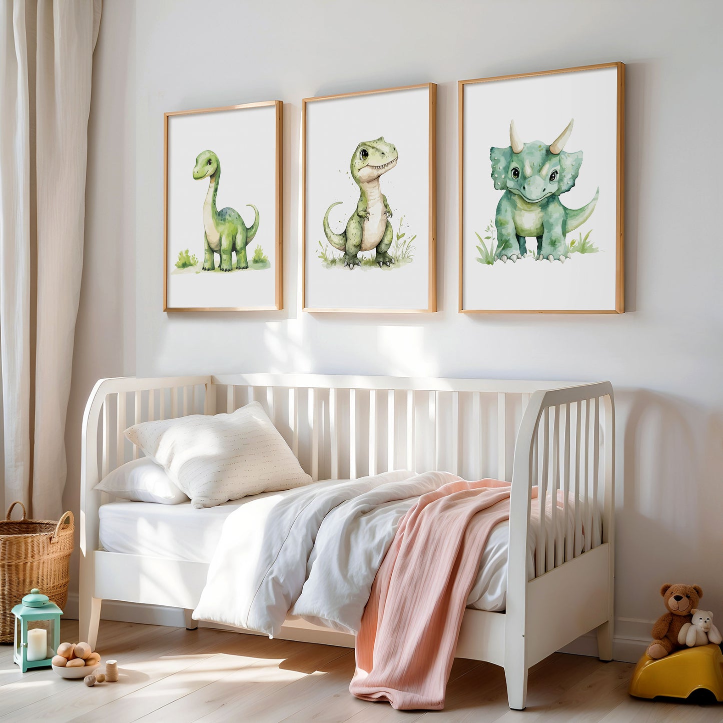 Dinosaur Art Print Set, Kids Gallery Wall Set, Dinosaur Wall Art, Dinosaur Nursery, Boys Room Dinosaur Decor, Kids Room Wall Art Dinos