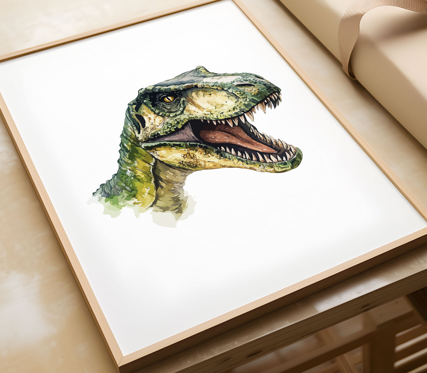 Set of 3 Watercolour Dinosaur Posters