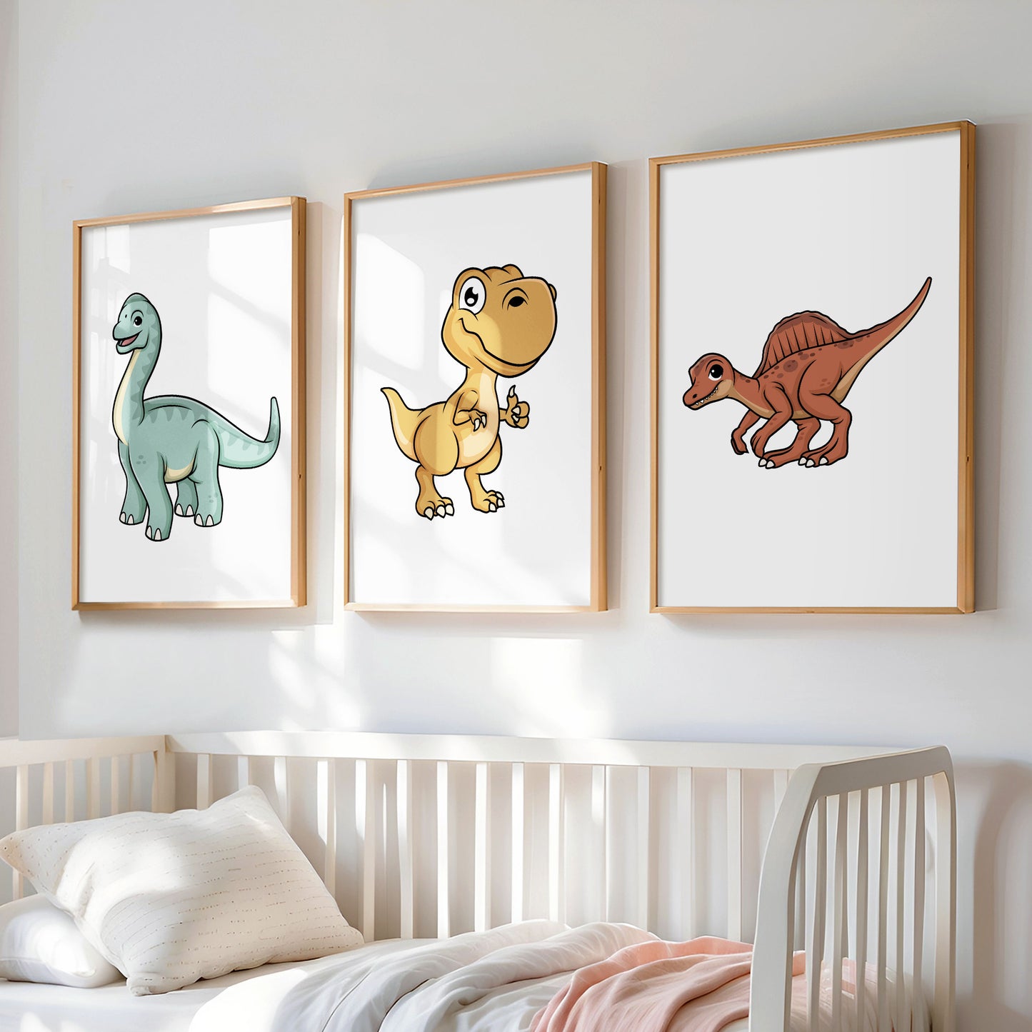 Personalised Dinosaur Theme Nursery Prints