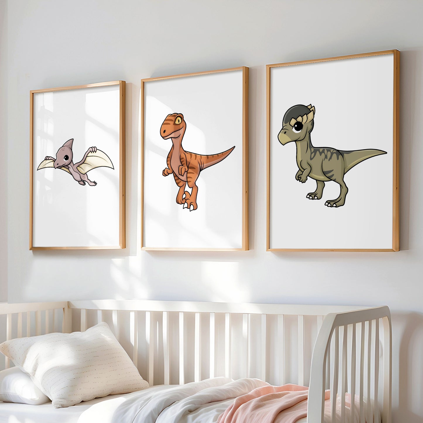 Personalised Dinosaur Theme Nursery Prints