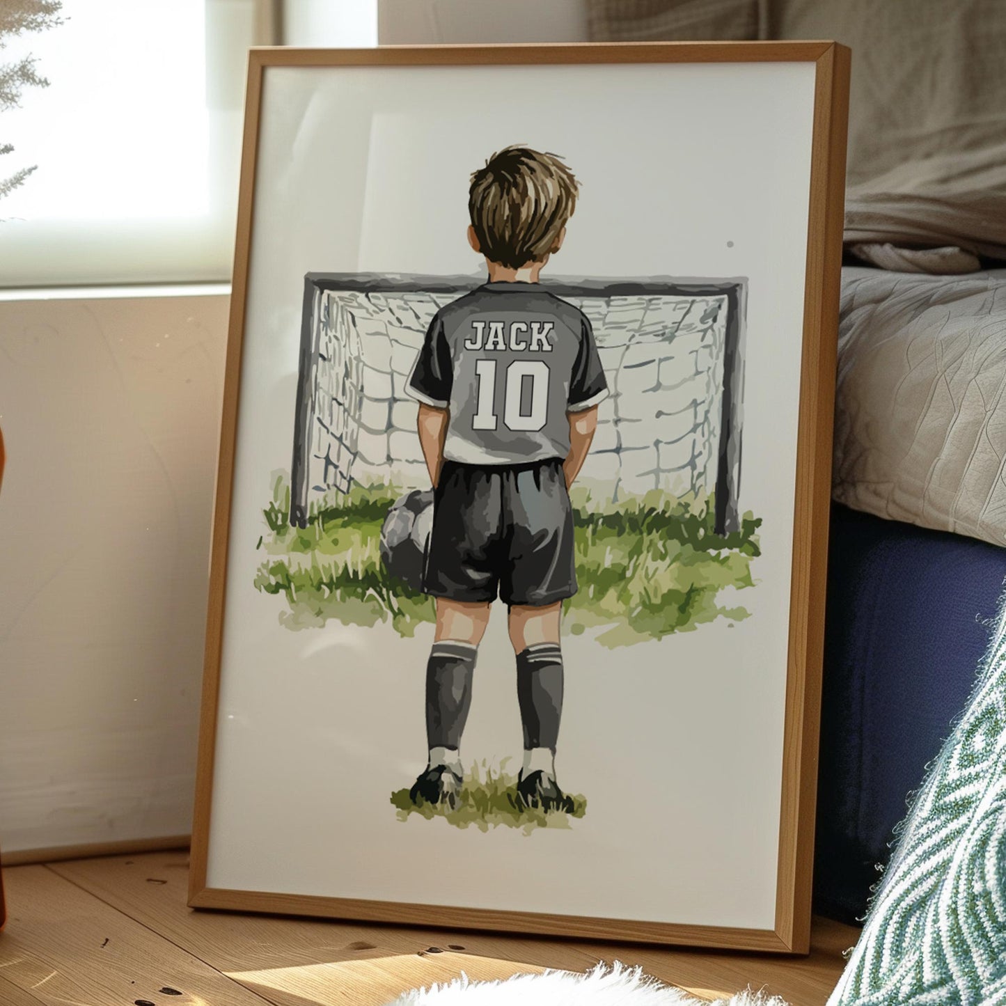 Personalised Football Wall Art For Boys