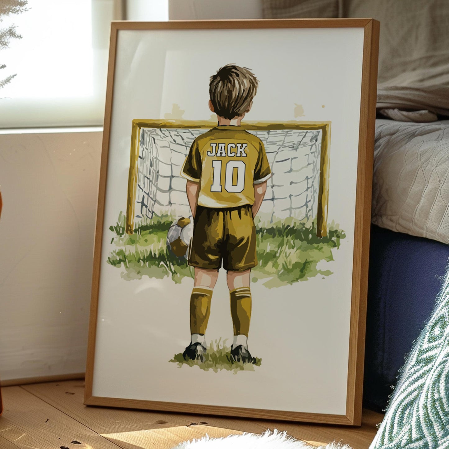 Personalised Football Wall Art For Boys